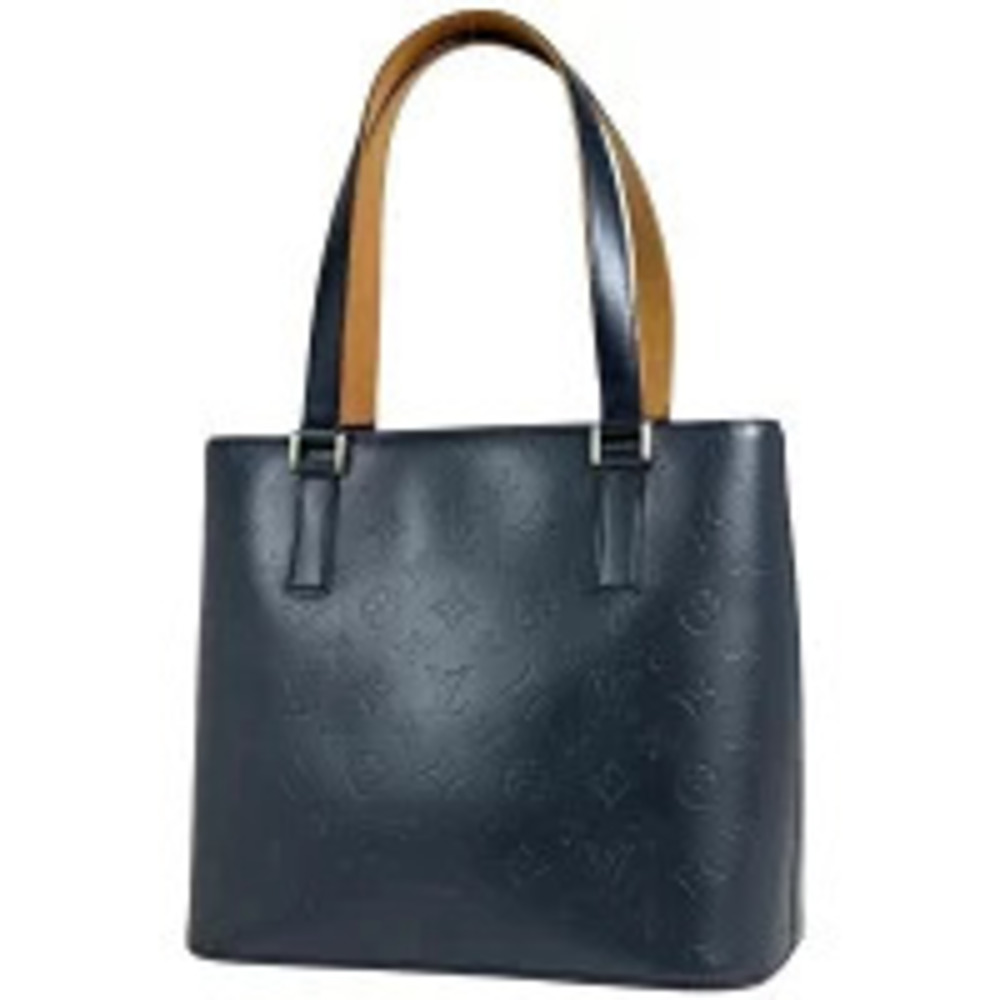 Louis Vuitton Stockton Shoulder Bag Tote Monogram Matte Blue